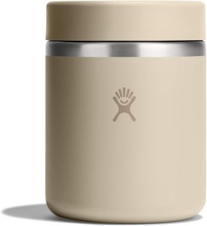 Hydro Flask Food Jar ?C Insulated Stainless Steel. Snack Travel Container for Hot Food & Soup 28 Oz Oat Tan