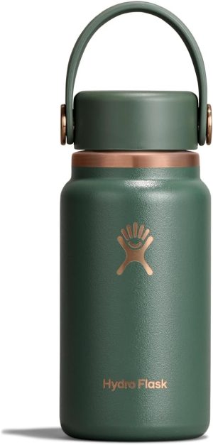 Hydro Flask Micro Bottle - Insulated Mini Leak Proof Flask for Purse or Pocket in 6.7 Oz Forest Green Arc