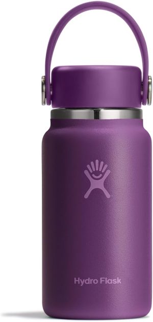 Hydro Flask Micro Bottle - Insulated Mini Leak Proof Flask for Purse or Pocket in 6.7 Oz Supernova Purple