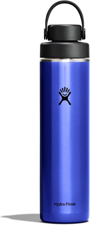 Hydro Flask Lightweight Wide Flex Chug Cap - Insulated Stainless Steel Water Bottle 24 Oz Sapphire Blue